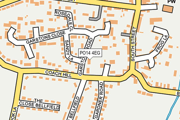 PO14 4EG map - OS OpenMap – Local (Ordnance Survey)