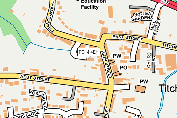 PO14 4EH map - OS OpenMap – Local (Ordnance Survey)