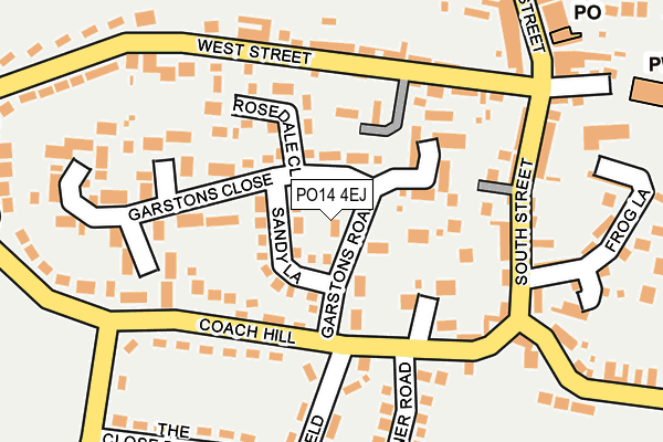 PO14 4EJ map - OS OpenMap – Local (Ordnance Survey)
