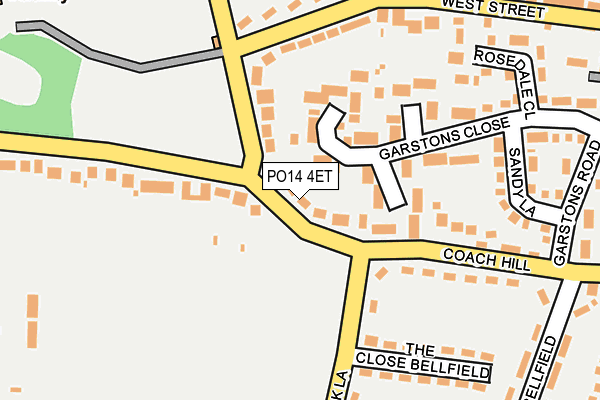 PO14 4ET map - OS OpenMap – Local (Ordnance Survey)