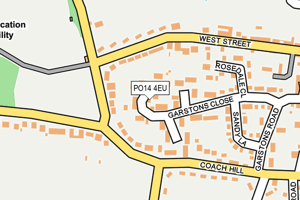 PO14 4EU map - OS OpenMap – Local (Ordnance Survey)