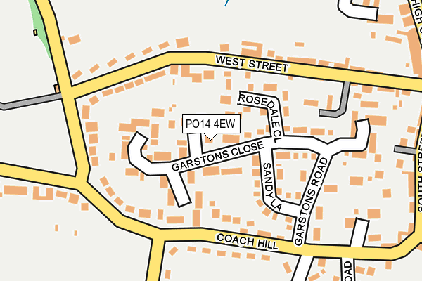 PO14 4EW map - OS OpenMap – Local (Ordnance Survey)