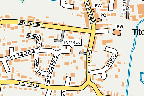 PO14 4EX map - OS OpenMap – Local (Ordnance Survey)