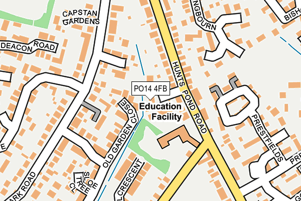 PO14 4FB map - OS OpenMap – Local (Ordnance Survey)