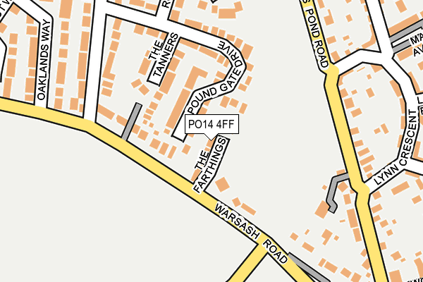PO14 4FF map - OS OpenMap – Local (Ordnance Survey)