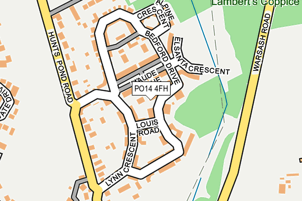 PO14 4FH map - OS OpenMap – Local (Ordnance Survey)
