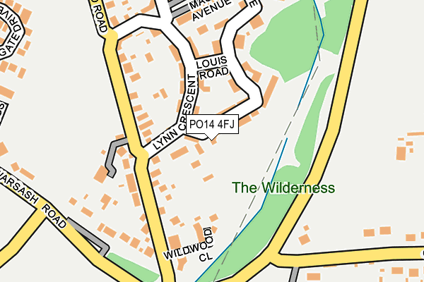 PO14 4FJ map - OS OpenMap – Local (Ordnance Survey)