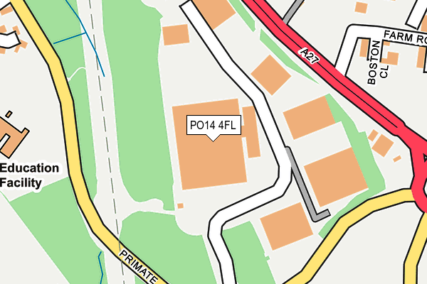 PO14 4FL map - OS OpenMap – Local (Ordnance Survey)