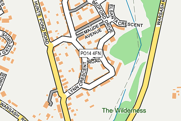 PO14 4FN map - OS OpenMap – Local (Ordnance Survey)