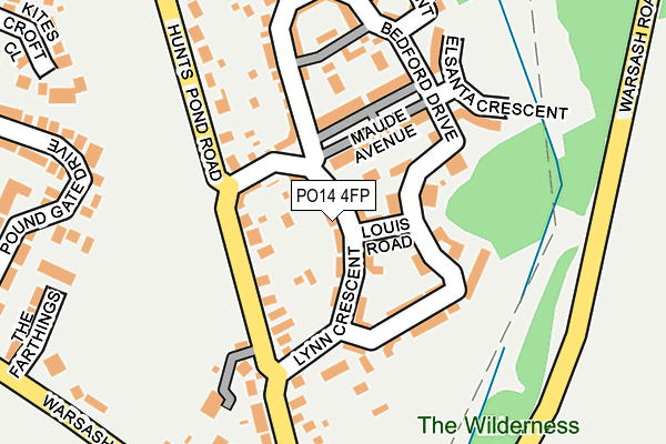 PO14 4FP map - OS OpenMap – Local (Ordnance Survey)