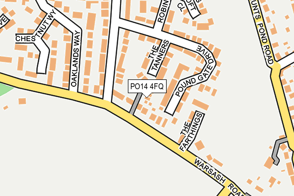 PO14 4FQ map - OS OpenMap – Local (Ordnance Survey)