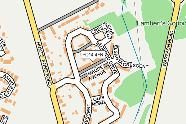 PO14 4FR map - OS OpenMap – Local (Ordnance Survey)