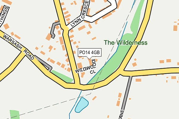 PO14 4GB map - OS OpenMap – Local (Ordnance Survey)