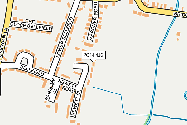 PO14 4JG map - OS OpenMap – Local (Ordnance Survey)