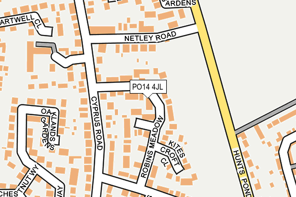 PO14 4JL map - OS OpenMap – Local (Ordnance Survey)