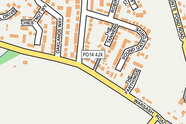 PO14 4JX map - OS OpenMap – Local (Ordnance Survey)