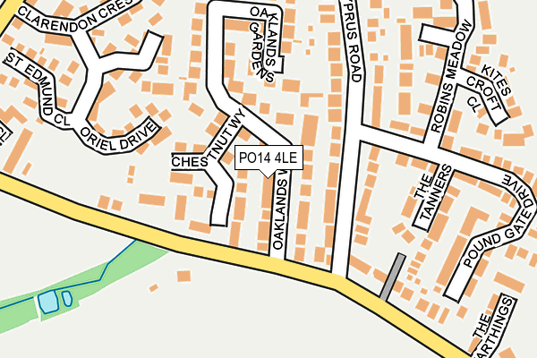 PO14 4LE map - OS OpenMap – Local (Ordnance Survey)