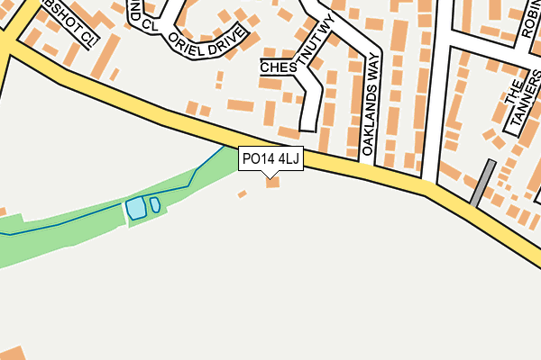 PO14 4LJ map - OS OpenMap – Local (Ordnance Survey)