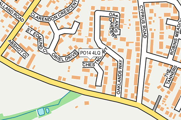 PO14 4LQ map - OS OpenMap – Local (Ordnance Survey)