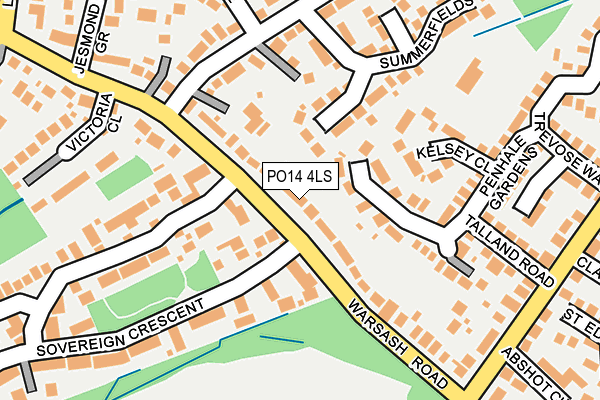 PO14 4LS map - OS OpenMap – Local (Ordnance Survey)