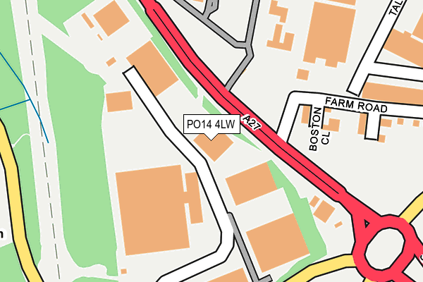 PO14 4LW map - OS OpenMap – Local (Ordnance Survey)