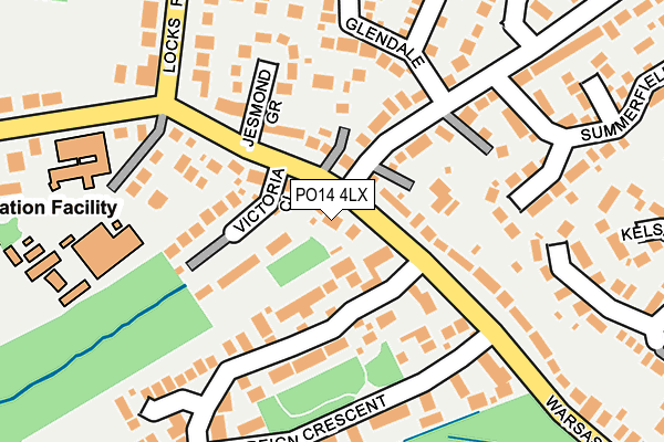 PO14 4LX map - OS OpenMap – Local (Ordnance Survey)