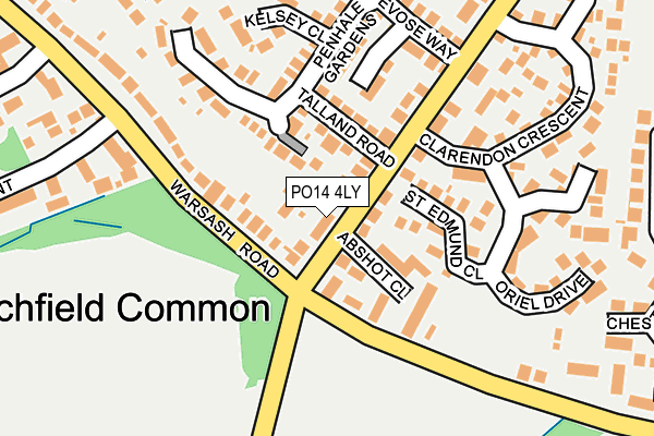 PO14 4LY map - OS OpenMap – Local (Ordnance Survey)