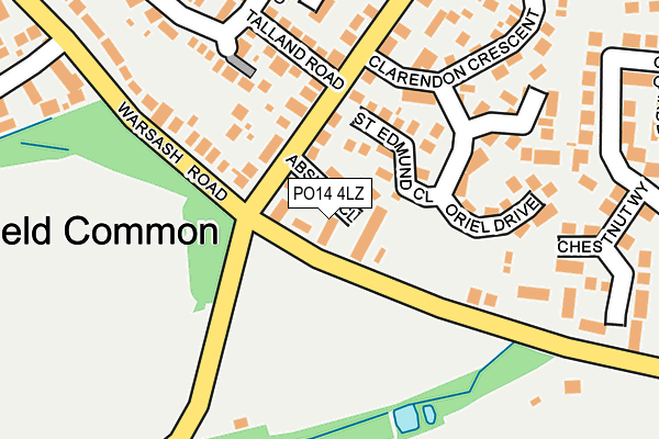 PO14 4LZ map - OS OpenMap – Local (Ordnance Survey)