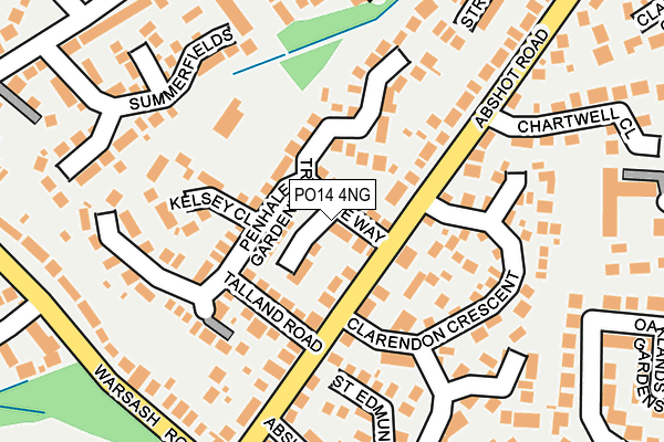 PO14 4NG map - OS OpenMap – Local (Ordnance Survey)