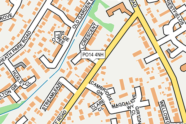 PO14 4NH map - OS OpenMap – Local (Ordnance Survey)