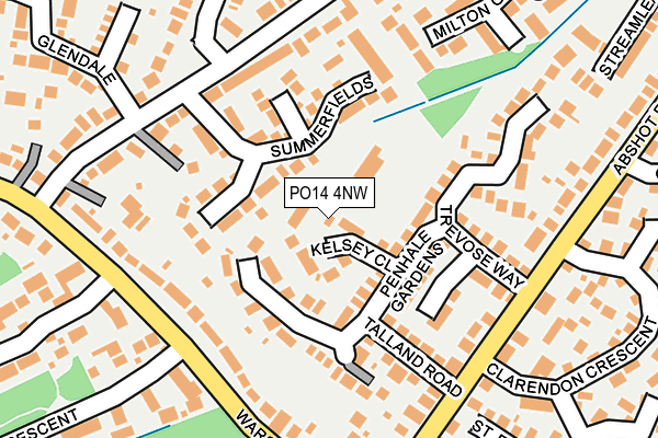 PO14 4NW map - OS OpenMap – Local (Ordnance Survey)