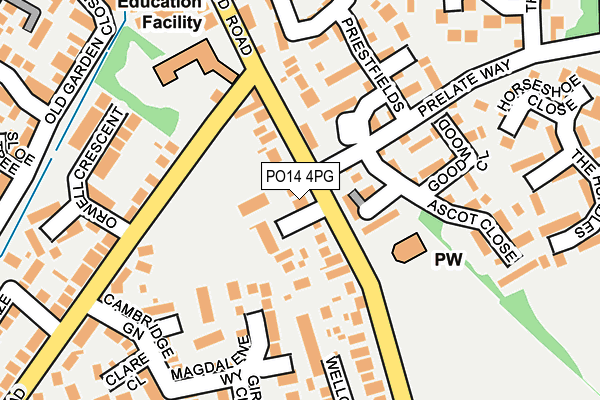 PO14 4PG map - OS OpenMap – Local (Ordnance Survey)