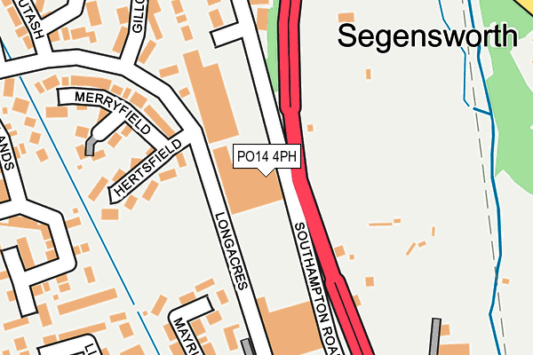 PO14 4PH map - OS OpenMap – Local (Ordnance Survey)