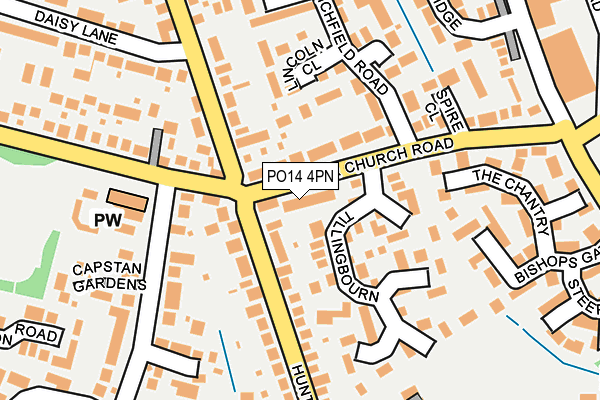 PO14 4PN map - OS OpenMap – Local (Ordnance Survey)