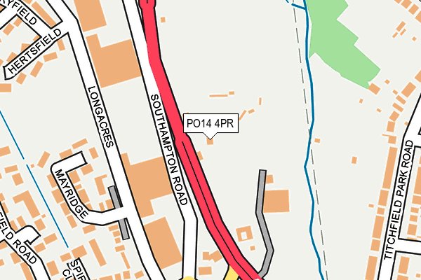 PO14 4PR map - OS OpenMap – Local (Ordnance Survey)