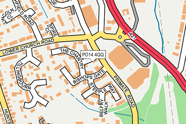PO14 4QQ map - OS OpenMap – Local (Ordnance Survey)