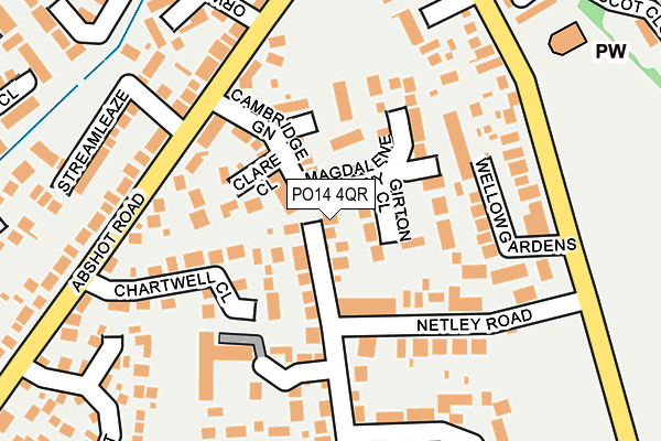 PO14 4QR map - OS OpenMap – Local (Ordnance Survey)