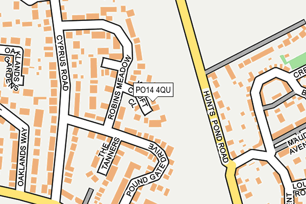 PO14 4QU map - OS OpenMap – Local (Ordnance Survey)