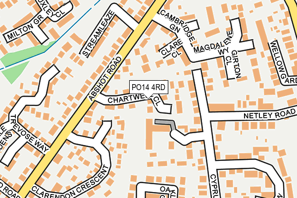 PO14 4RD map - OS OpenMap – Local (Ordnance Survey)