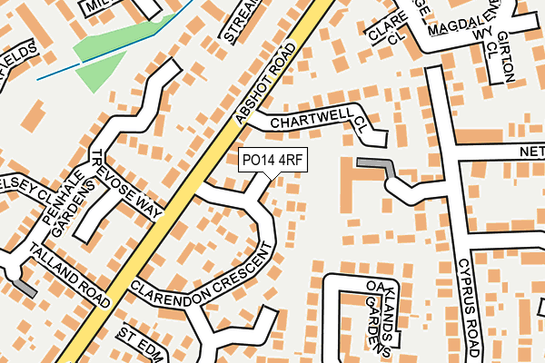 PO14 4RF map - OS OpenMap – Local (Ordnance Survey)