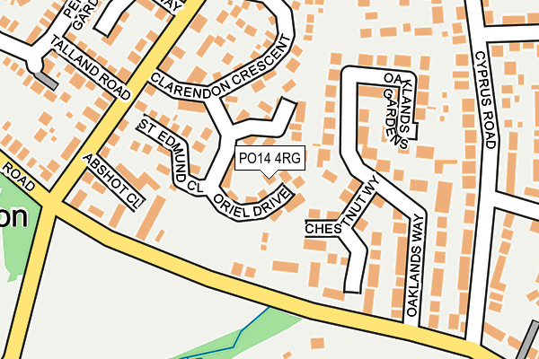 PO14 4RG map - OS OpenMap – Local (Ordnance Survey)