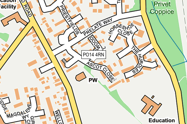 PO14 4RN map - OS OpenMap – Local (Ordnance Survey)