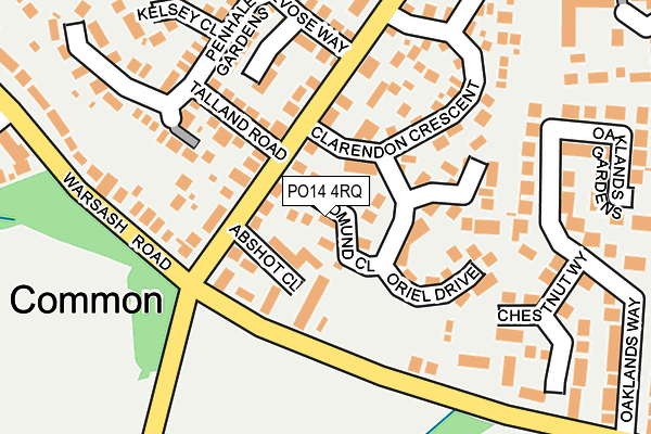 PO14 4RQ map - OS OpenMap – Local (Ordnance Survey)