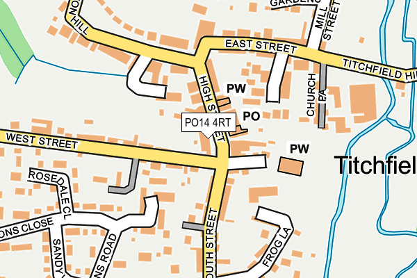 PO14 4RT map - OS OpenMap – Local (Ordnance Survey)