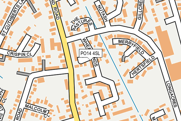 PO14 4SL map - OS OpenMap – Local (Ordnance Survey)