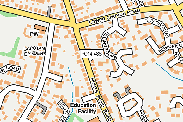 PO14 4SS map - OS OpenMap – Local (Ordnance Survey)