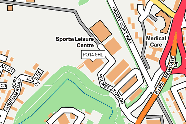 PO14 9HL map - OS OpenMap – Local (Ordnance Survey)