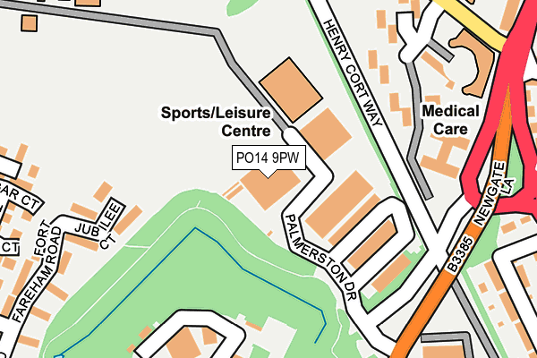 PO14 9PW map - OS OpenMap – Local (Ordnance Survey)