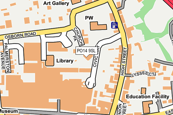 PO14 9SL map - OS OpenMap – Local (Ordnance Survey)