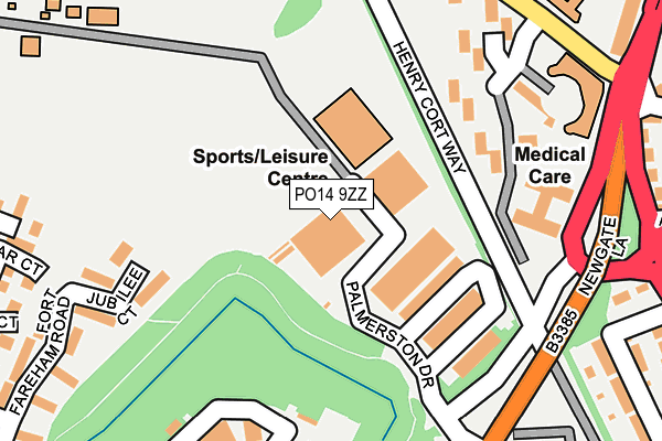 PO14 9ZZ map - OS OpenMap – Local (Ordnance Survey)